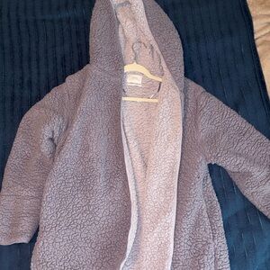 Urban OutfittersPurple Oversized Sherpa  Hooded Jacket with pockets